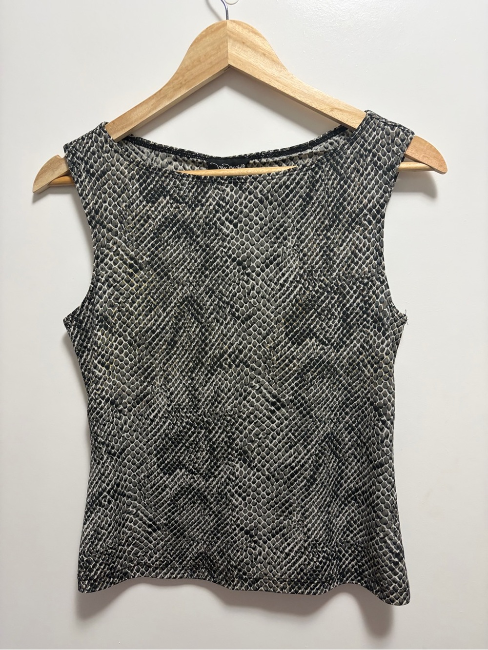 Y2K Vintage My Michelle Black/ White Snake Print Tank Top Women’s Size Mediu